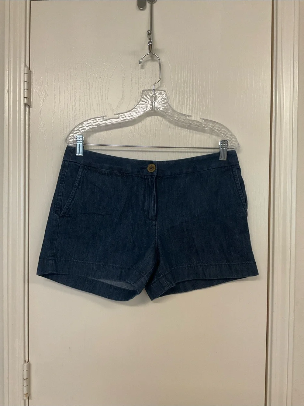 LOFT Dark Indigo Denim Shortie Shorts